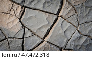 Closeup of textured gray rock surface with cracks and crevices. Стоковое AI-изображение, AI-художник Андрей Бакусов / Фотобанк Лори