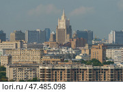 Московский городской пейзаж в летний день (2019 год). Стоковое фото, фотограф YuryKara / Фотобанк Лори