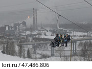 Горнолыжный курорт Губаха Пермский край. Редакционное фото, фотограф Sergey Rusanov / Фотобанк Лори