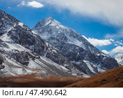 Beautiful mountain landscape in autumn Asian mountains on clear day. Стоковое фото, фотограф Олег Елагин / Фотобанк Лори