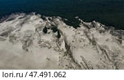 Aerial view from drone of the forest and sand dunes of the Curonian Spit National Reserve (Kurshskaya Kosa) Стоковое фото, фотограф Наталья Симакова / Фотобанк Лори