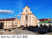 Minsk, Belarus - April 04, 2025: Part of the former Bernardine complex, the Bernardine monastery. Church of St. Joseph. Currently, the archive building. Редакционное фото, фотограф Глущенко Елена / Фотобанк Лори