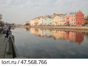 Река Фонтанка. Дома Полторацких-Олениных. Санкт-Петербург (2010 год). Редакционное фото, фотограф Александр Алексеев / Фотобанк Лори