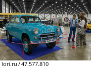 Советский автомобиль Москвич-410Н на выставка ретро автомобилей  "Олдтаймер-Галерея-2025". Санкт-Петербург. Редакционное фото, фотограф Виктор Карасев / Фотобанк Лори