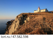 Маяк Бюссе на мысе Брюса, Приморский край. Стоковое фото, фотограф Римма Тельнова / Фотобанк Лори
