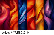 Fluid Chromatic Symphony: A Kaleidoscope of Swirling Hues. Стоковое AI-изображение, AI-художник Данила Большаков / Фотобанк Лори