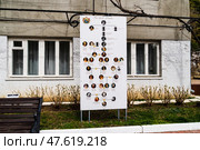 Стенд с генеалогическим древом рода Юсуповых. Юсуповский дворец. Кореиз. Крым. Редакционное фото, фотограф Владимир Шибаев / Фотобанк Лори