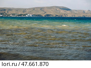 Koktebel bay showing layers of color and white rock in Crimea. Стоковое фото, фотограф Mikhail Davidovich / Фотобанк Лори