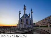 Kul Sharif Mosque in September twilight. Kazan. Republic of Tatarstan, Russia (2024 год). Стоковое фото, фотограф Виктор Карасев / Фотобанк Лори
