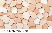 Organic Wood Tile Wall Concept: Warm and Neutral Home Decor. Стоковое AI-изображение, AI-художник Данила Большаков / Фотобанк Лори