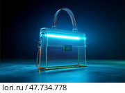 Футуристические стеклянные аксессуары. Стоковое AI-изображение, AI-художник Ксения Коваль / Фотобанк Лори