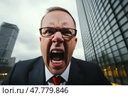 Eloquent Eruption: Dapper Gentleman Captivates With His Expressive Speech. Стоковое AI-изображение, AI-художник Данила Большаков / Фотобанк Лори
