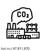 capture plant carbon line icon vector illustration. Стоковая иллюстрация, иллюстратор Vectorwin / Фотобанк Лори