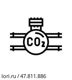 transportation carbon line icon vector illustration. Стоковая иллюстрация, иллюстратор Vectorwin / Фотобанк Лори