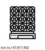 co capture devices carbon line icon vector illustration. Стоковая иллюстрация, иллюстратор Vectorwin / Фотобанк Лори