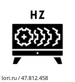 hz settings and test monitor glyph icon vector illustration. Стоковая иллюстрация, иллюстратор Vectorwin / Фотобанк Лори