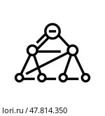 breadth first search bfs line icon vector illustration. Стоковая иллюстрация, иллюстратор Vectorwin / Фотобанк Лори