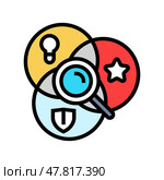 eat expertise authoritativeness trustworthiness color icon vector illustration. Стоковая иллюстрация, иллюстратор Vectorwin / Фотобанк Лори