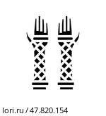 fishnet goth subculture glyph icon vector illustration. Стоковая иллюстрация, иллюстратор Vectorwin / Фотобанк Лори