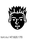 piercings goth subculture glyph icon vector illustration. Стоковая иллюстрация, иллюстратор Vectorwin / Фотобанк Лори