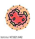 scald household injury accident color icon vector illustration. Стоковая иллюстрация, иллюстратор Vectorwin / Фотобанк Лори