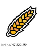 wheat allergen free product food color icon vector illustration. Стоковая иллюстрация, иллюстратор Vectorwin / Фотобанк Лори