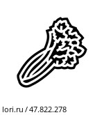 celery allergen free product food glyph icon vector illustration. Стоковая иллюстрация, иллюстратор Vectorwin / Фотобанк Лори