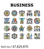 business process efficiency icons set vector. Стоковая иллюстрация, иллюстратор Vectorwin / Фотобанк Лори