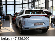 Автомобиль EXEED LX в автосалоне Авторусь. Московская область, Подольск, пр-т Юных Ленинцев, дом 1И. Редакционное фото, фотограф Яна Королёва / Фотобанк Лори