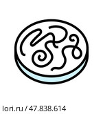 helminth worm parasite color icon vector illustration. Стоковая иллюстрация, иллюстратор Vectorwin / Фотобанк Лори
