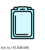 clamshell package plastic package color icon vector illustration. Стоковая иллюстрация, иллюстратор Vectorwin / Фотобанк Лори