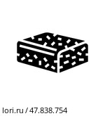 tempeh vegan food glyph icon vector illustration. Стоковая иллюстрация, иллюстратор Vectorwin / Фотобанк Лори