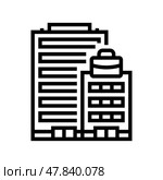 building corporate law line icon vector illustration. Стоковая иллюстрация, иллюстратор Vectorwin / Фотобанк Лори