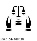 legal shield corporate law glyph icon vector illustration. Стоковая иллюстрация, иллюстратор Vectorwin / Фотобанк Лори
