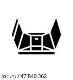 shelter hurricane disaster glyph icon vector illustration. Стоковая иллюстрация, иллюстратор Vectorwin / Фотобанк Лори