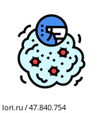 disinfection bleach color icon vector illustration. Стоковая иллюстрация, иллюстратор Vectorwin / Фотобанк Лори
