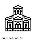 church byzantine line icon vector illustration. Стоковая иллюстрация, иллюстратор Vectorwin / Фотобанк Лори