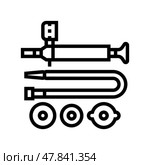 coolant pressure tester car line icon vector illustration. Стоковая иллюстрация, иллюстратор Vectorwin / Фотобанк Лори