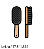 clothing brush clothes care color icon vector illustration. Стоковая иллюстрация, иллюстратор Vectorwin / Фотобанк Лори