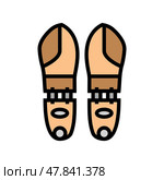 shoe trees clothes care color icon vector illustration. Стоковая иллюстрация, иллюстратор Vectorwin / Фотобанк Лори