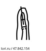 surgical pin for fracture line icon vector illustration. Стоковая иллюстрация, иллюстратор Vectorwin / Фотобанк Лори