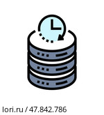 real time stream big data color icon vector illustration. Стоковая иллюстрация, иллюстратор Vectorwin / Фотобанк Лори
