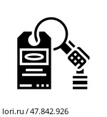 lockout tagout injury prevention glyph icon vector illustration. Стоковая иллюстрация, иллюстратор Vectorwin / Фотобанк Лори