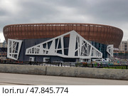 Строительство стадиона "УГМК-Арена" в Екатеринбурге (2024 год). Стоковое фото, фотограф Pukhov K / Фотобанк Лори