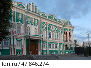 Дом Н.И. Севастьянова летней ночью. Екатеринбург (2024 год). Редакционное фото, фотограф Pukhov K / Фотобанк Лори