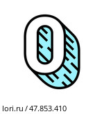 null number color icon vector illustration. Стоковая иллюстрация, иллюстратор Vectorwin / Фотобанк Лори