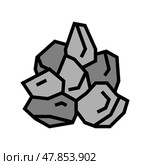 mined stone color icon vector illustration. Стоковая иллюстрация, иллюстратор Vectorwin / Фотобанк Лори