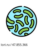 lactococcus probiotics color icon vector illustration. Стоковая иллюстрация, иллюстратор Vectorwin / Фотобанк Лори