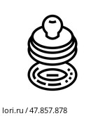 stamp for accept allowance line icon vector illustration. Стоковая иллюстрация, иллюстратор Vectorwin / Фотобанк Лори