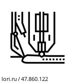 hyperbaric welding line icon vector illustration. Стоковая иллюстрация, иллюстратор Vectorwin / Фотобанк Лори